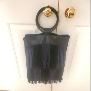 Anthropologie Alana Suede Fringe Bag